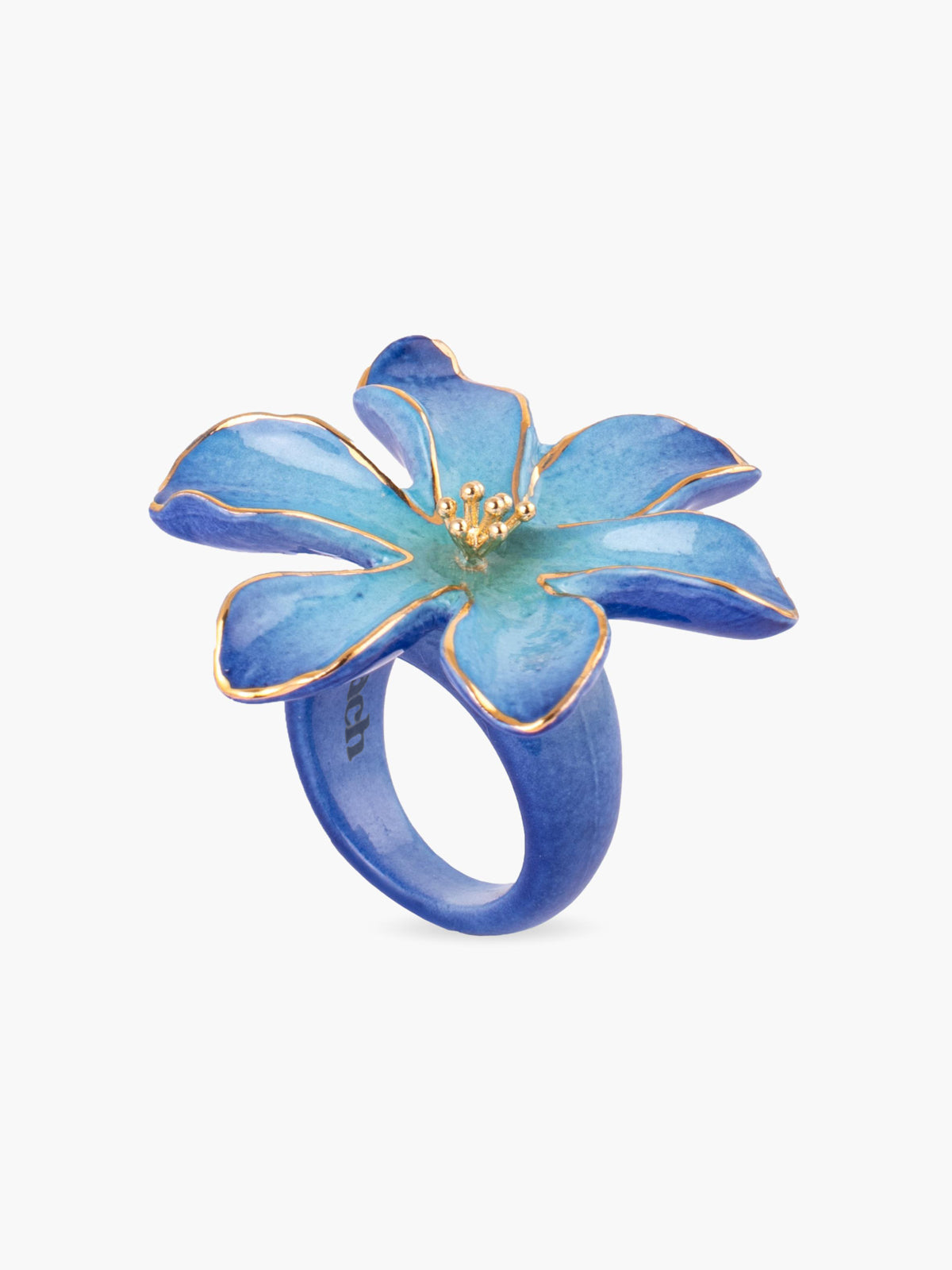 Anello in porcellana blu gelsomino