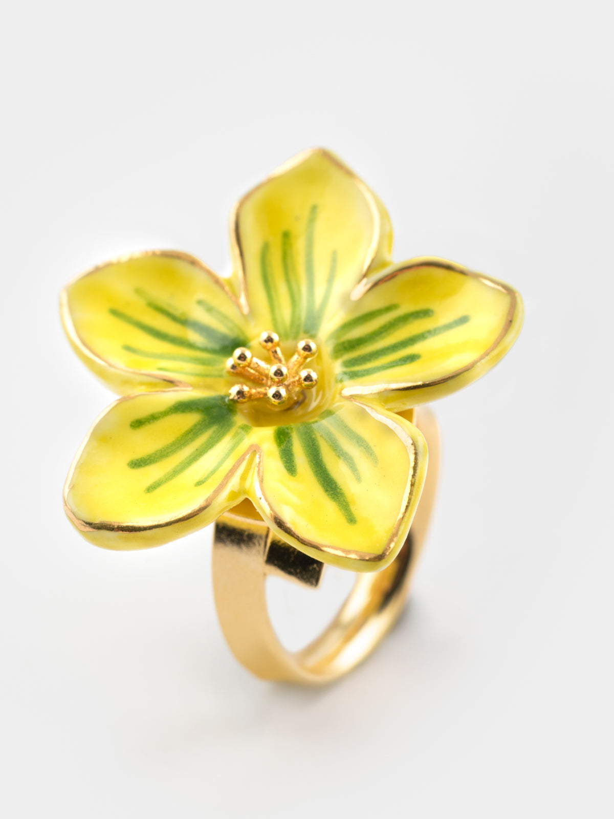 Bague fleur jaune