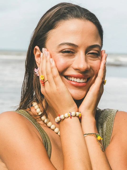 Bracciale con uccellino di perle e diamanti Gould