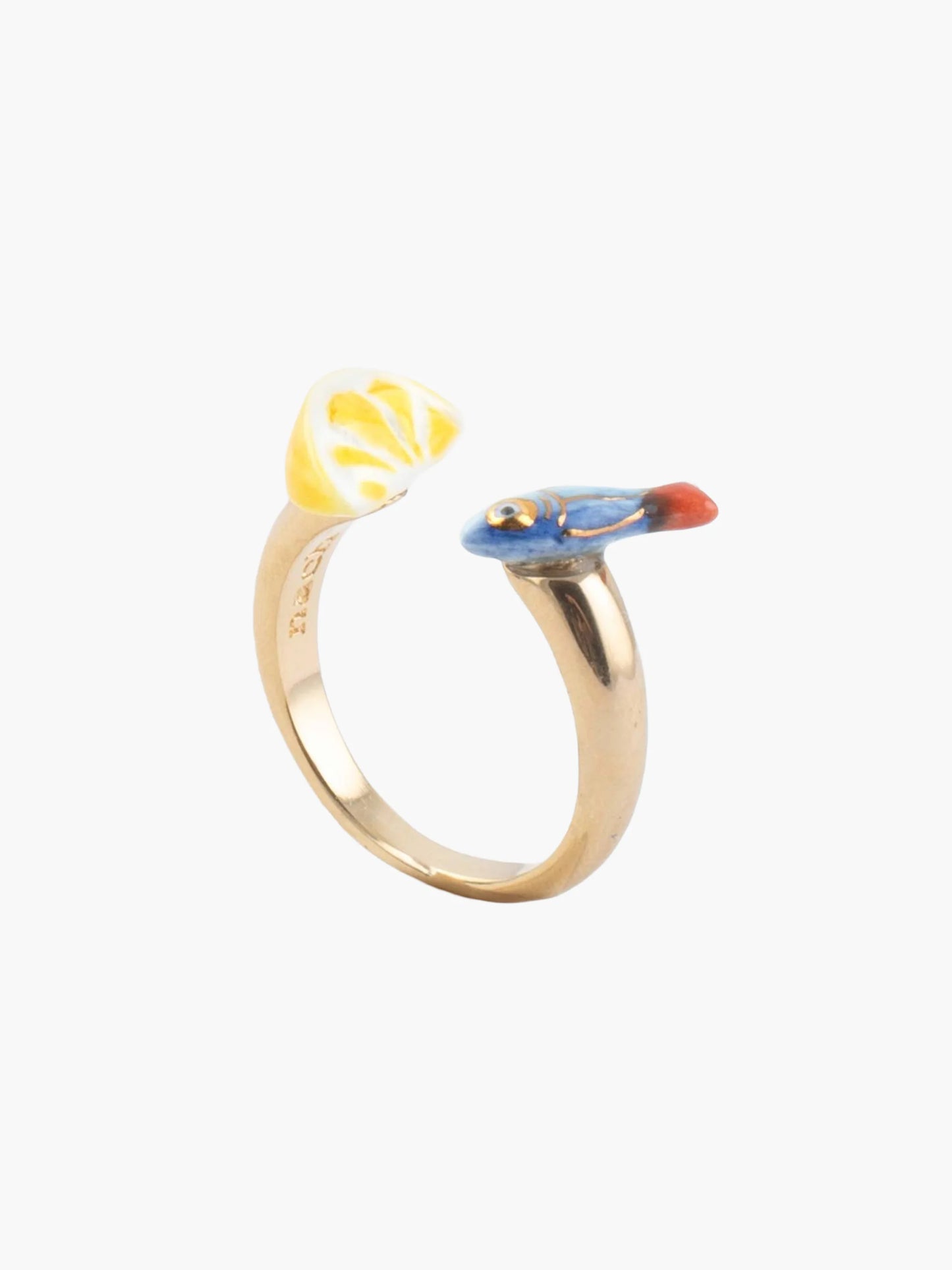 Bague FaceToFace citron et sardine