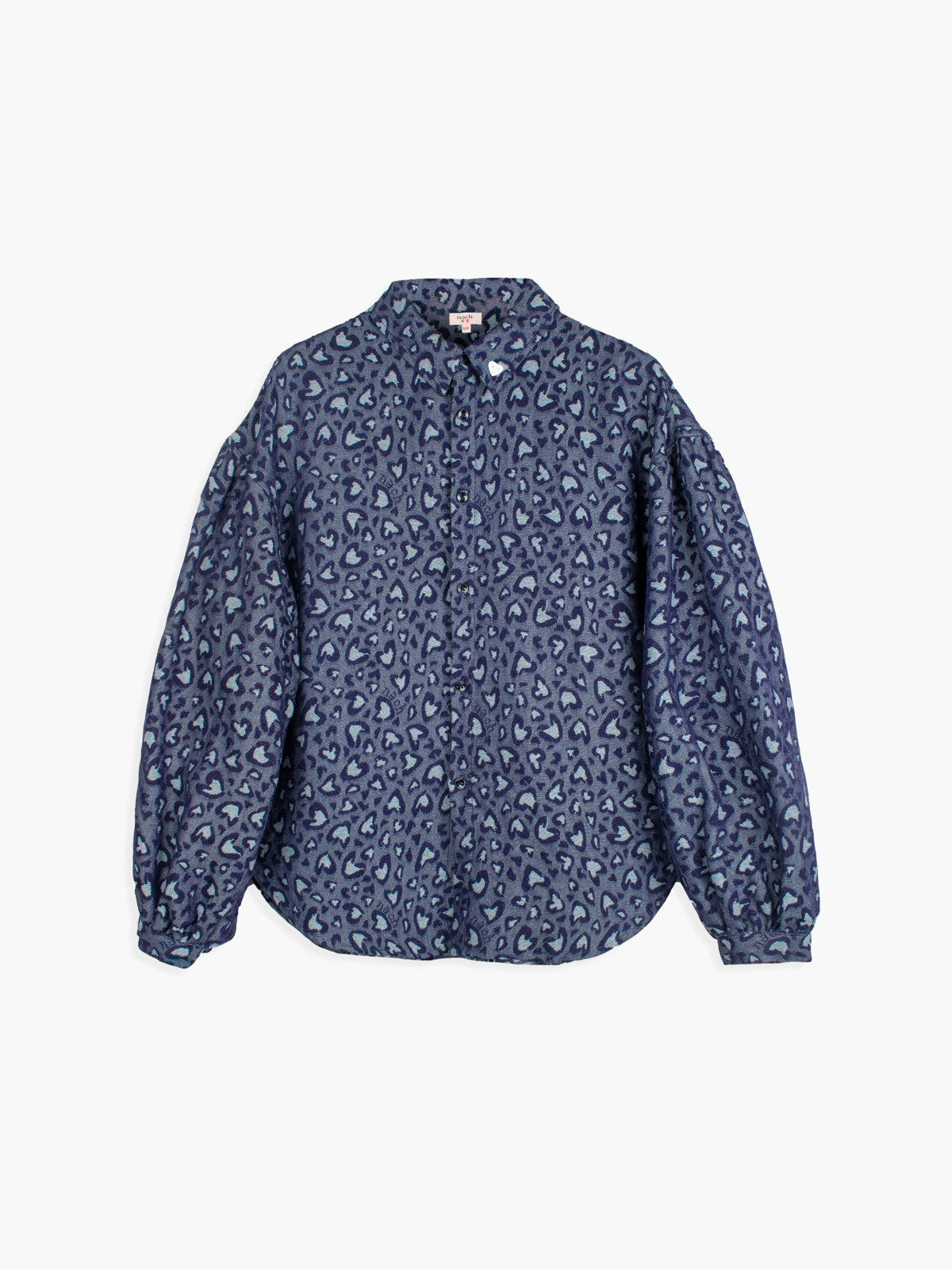 Camicia in denim con stampa leopardata - Cosmic