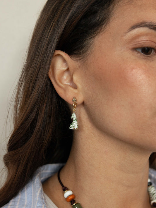 Ciondolo zebra verde