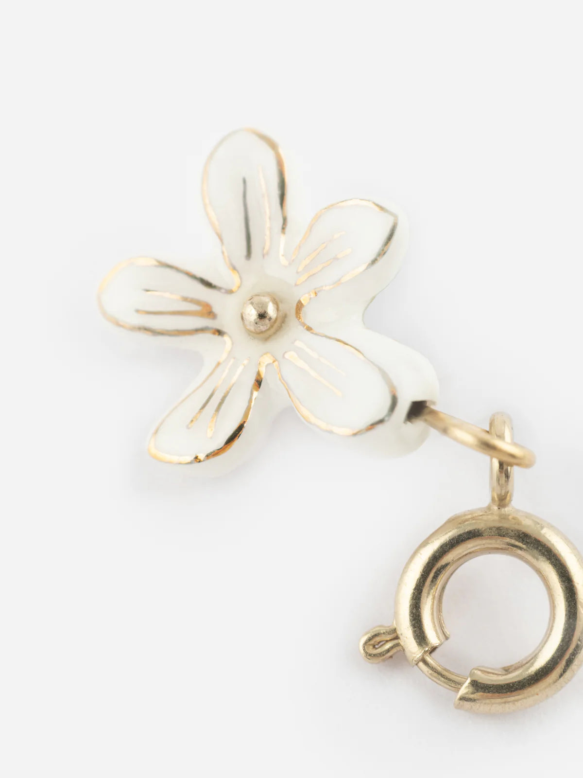 White Erine Flower Charms