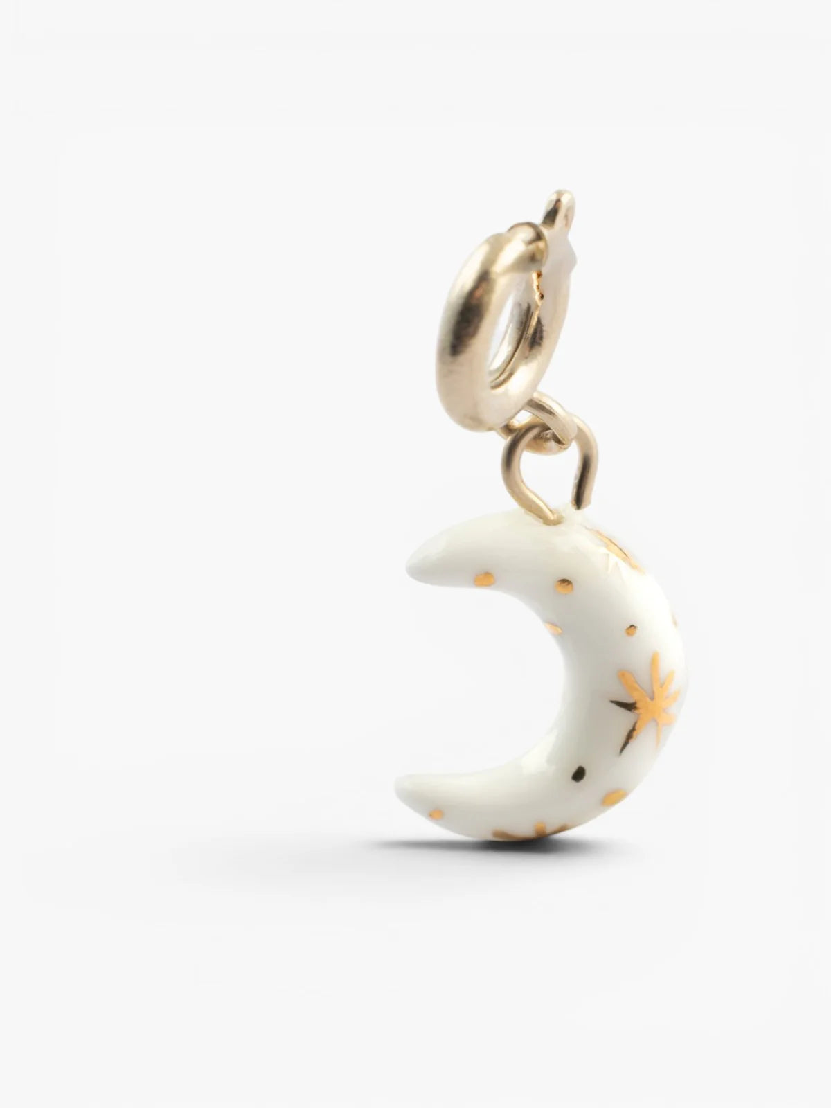 Charm's lune blanche et dorée
