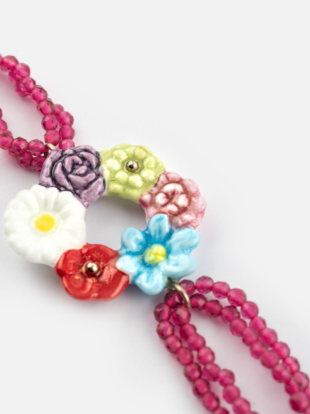 Bracelet perles et couronne de fleurs