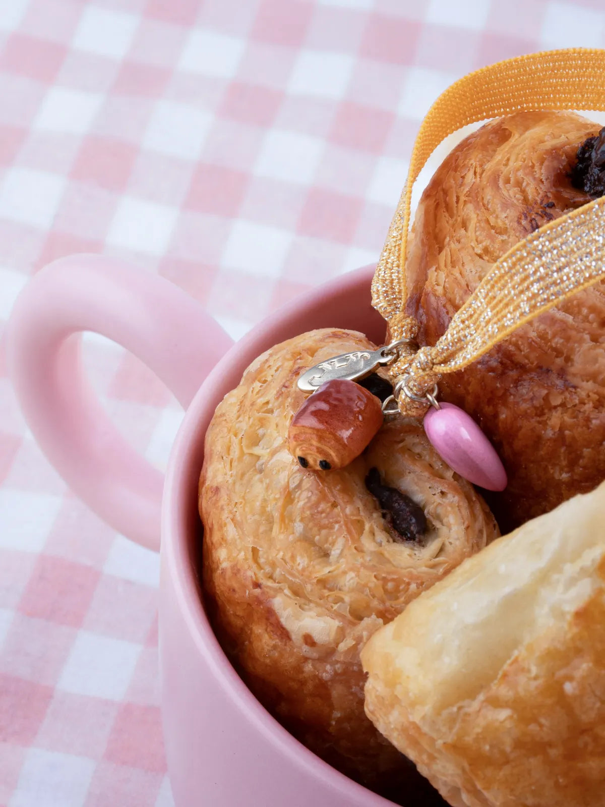 Twistband bracelet - Chocolate and heart