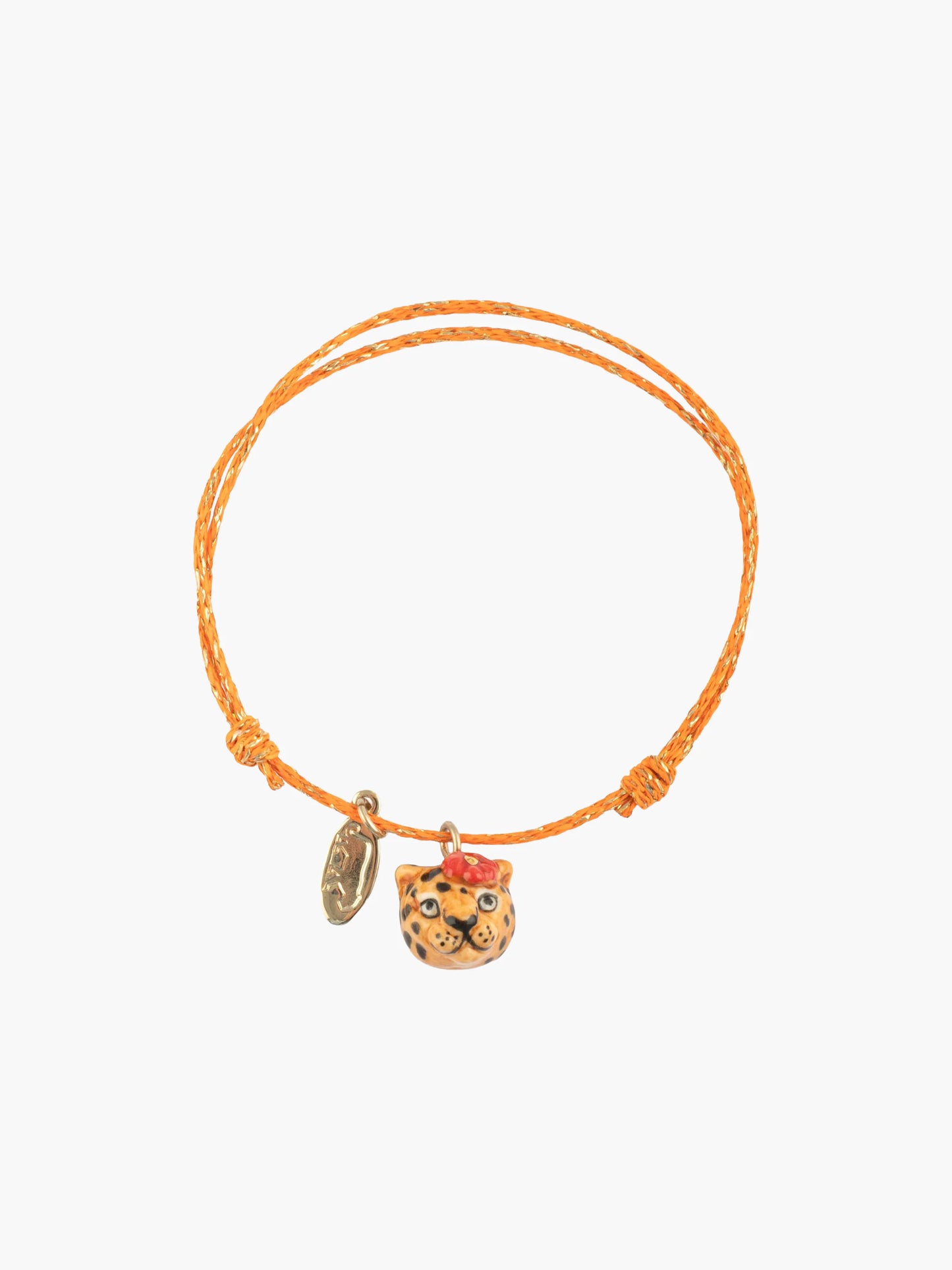 Bracelet réglable guépard et fleur