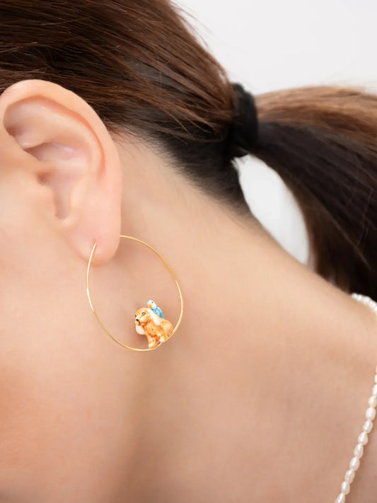 Moyennes créoles chien Cocker et oiseau