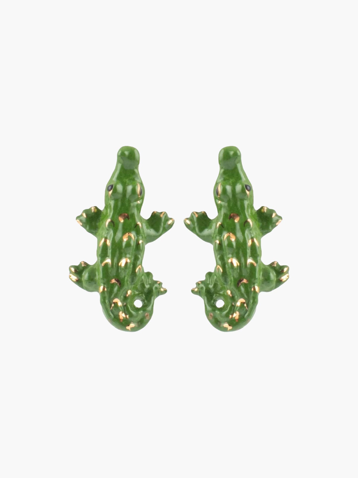 Boucles d'oreilles puces - crocodile