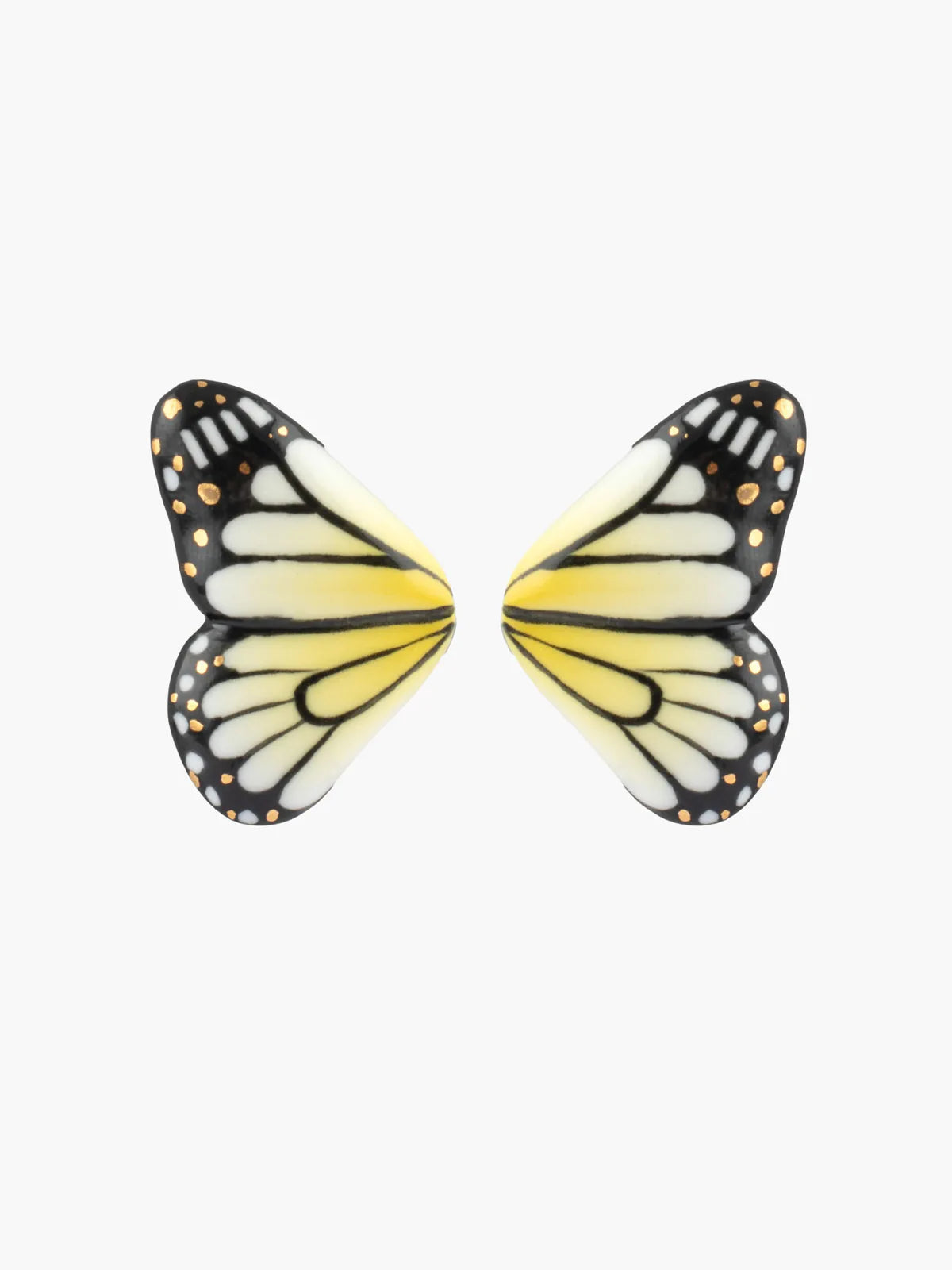 Boucles d'oreilles puces - papillon monarque