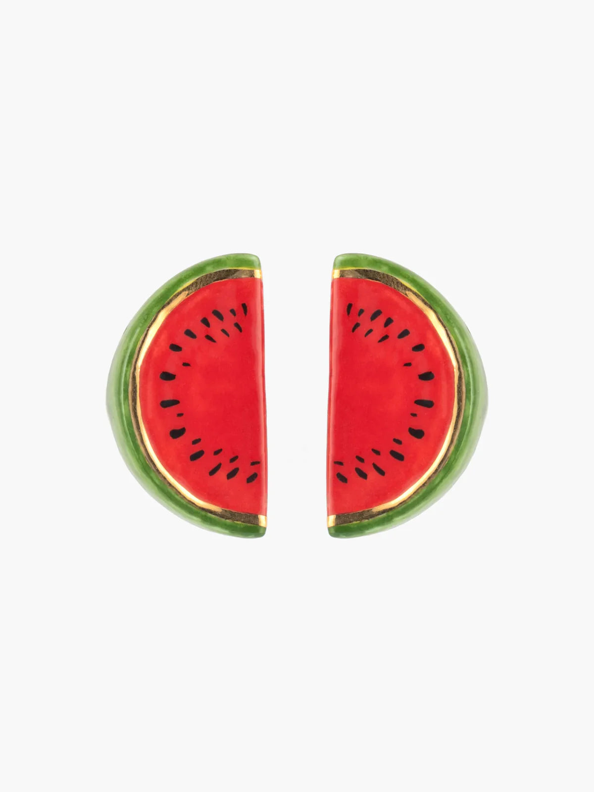 Boucles d'oreilles puces - maxi pastèque