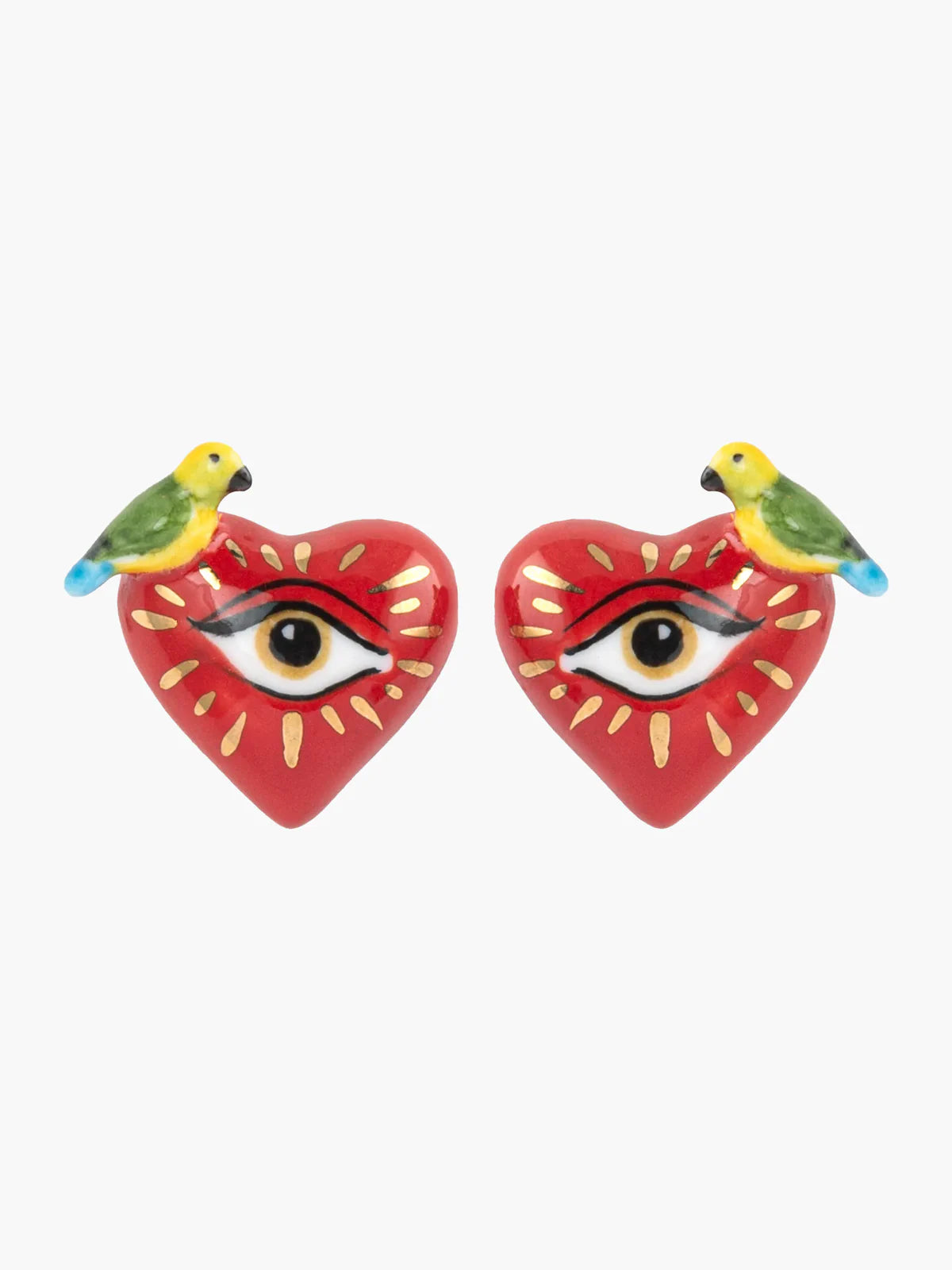 Stud earrings - Aztec heart