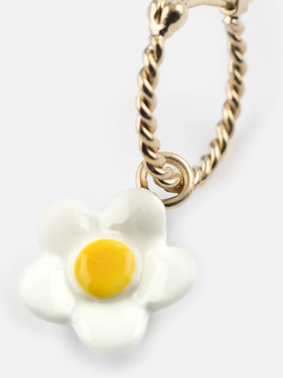 Mini créole fleur blanche