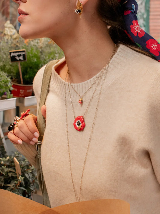 Collana con lumache e funghi