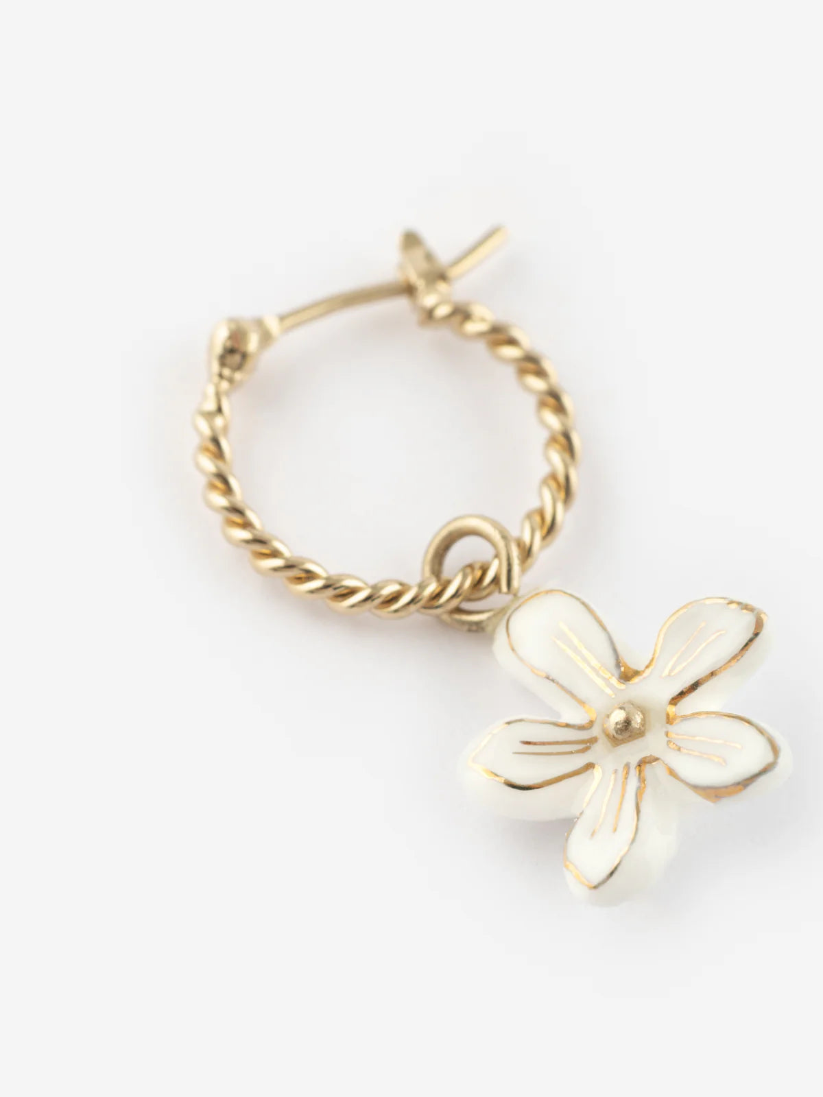 Mini créoles fleur d'Erine - vendue à l'unité