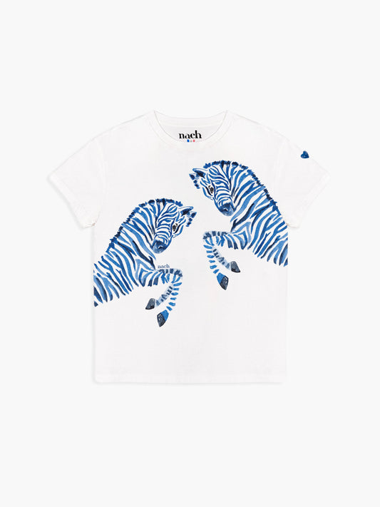 T-shirt Olga - Zèbres bleus