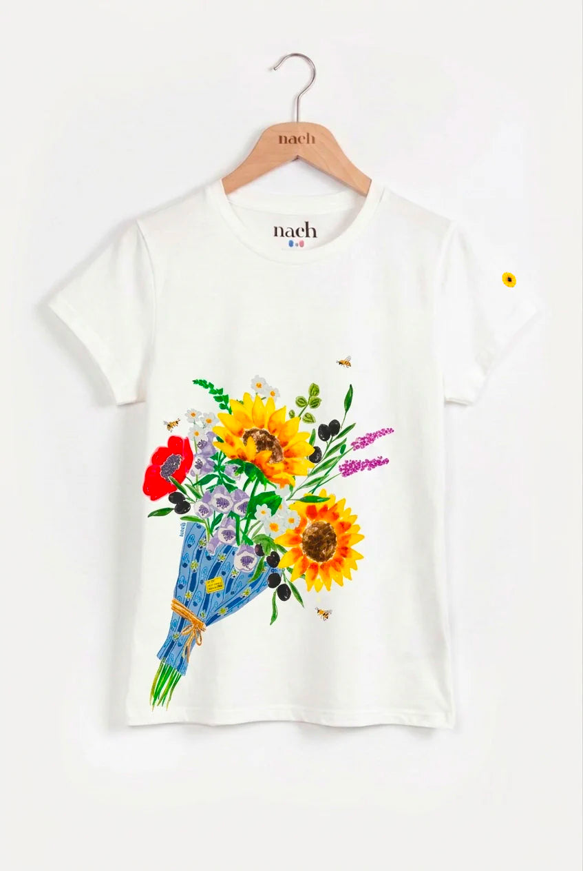 Tee-shirt bouquet de fleurs