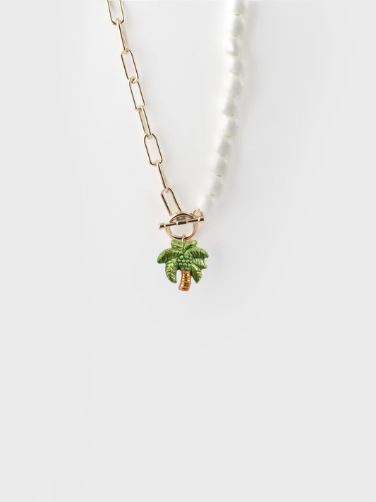 Collana di perle e palme