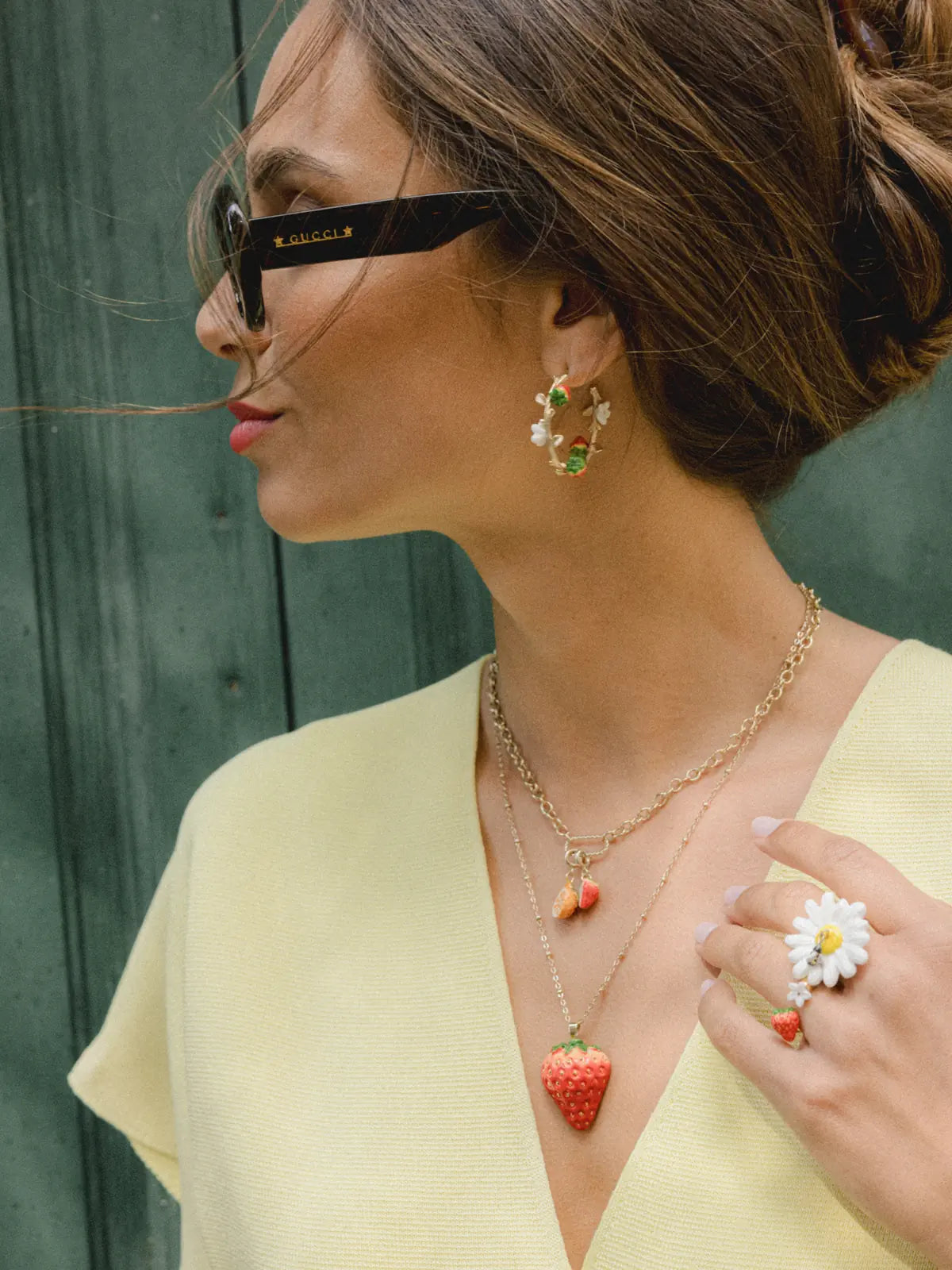 collana sautoir alla fragola