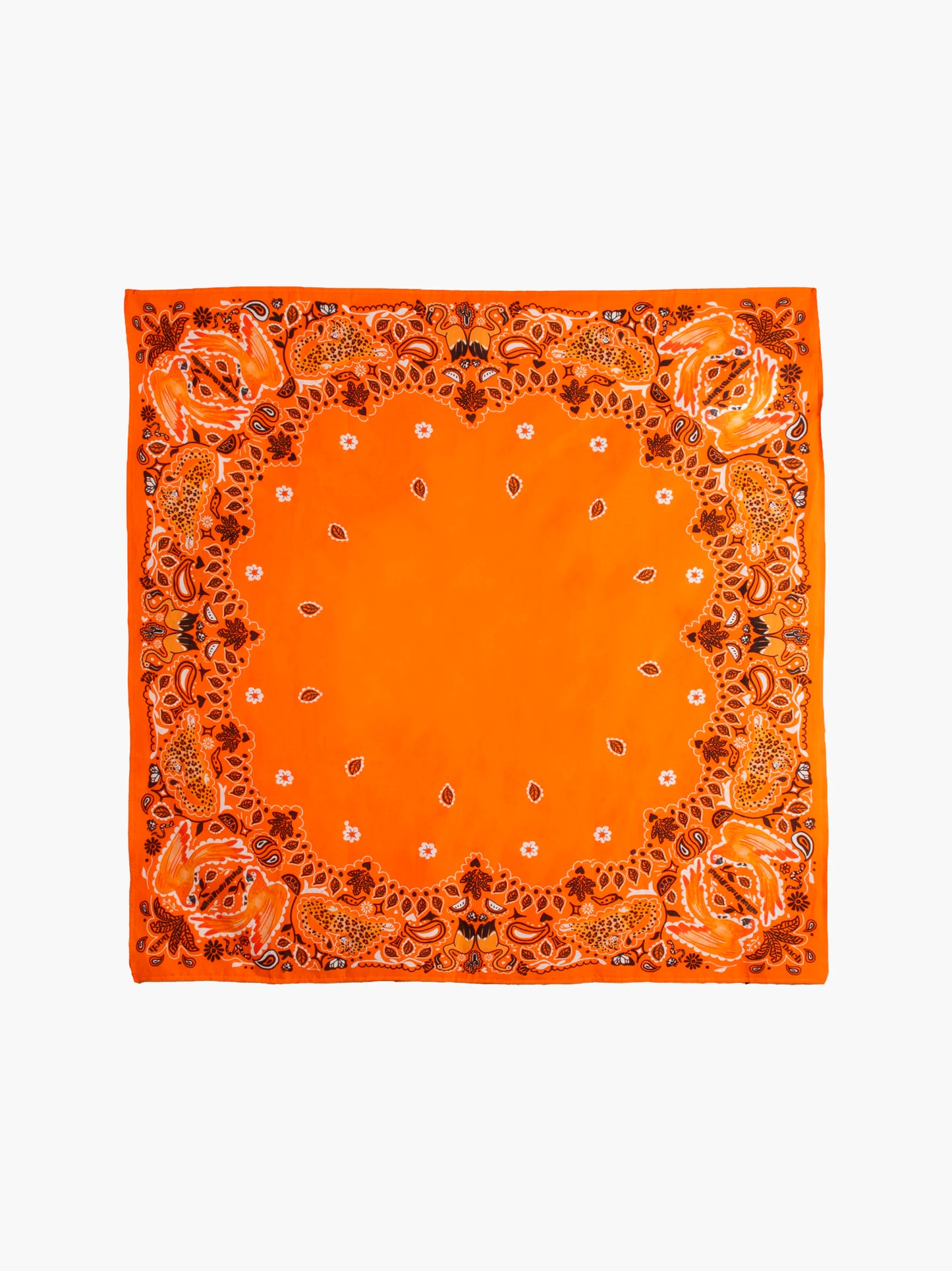 Foulard Bandana perroquet et léopards