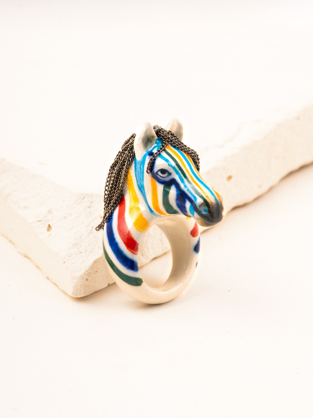 Colorful Zebra Ring