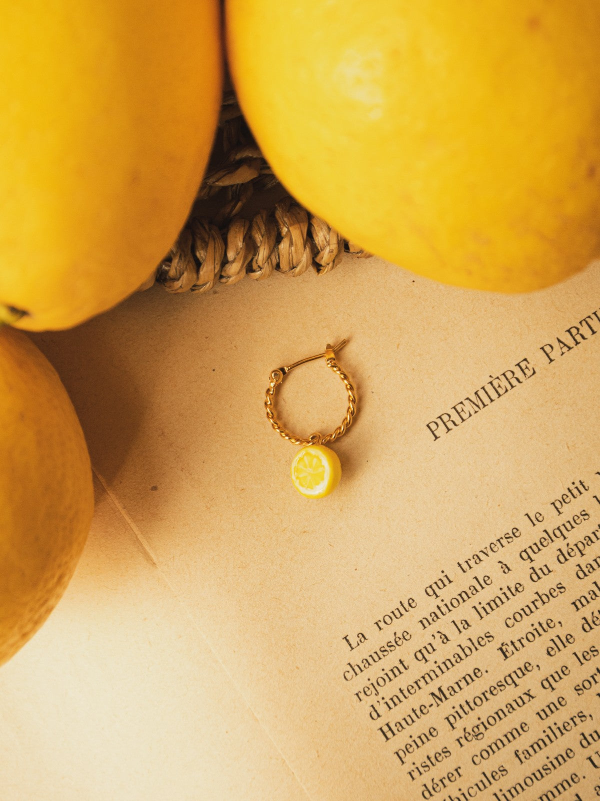 mini créole doré citron porcelaine