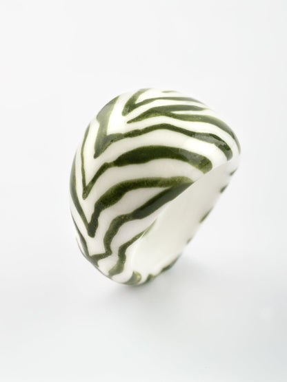 Anello zebra verde