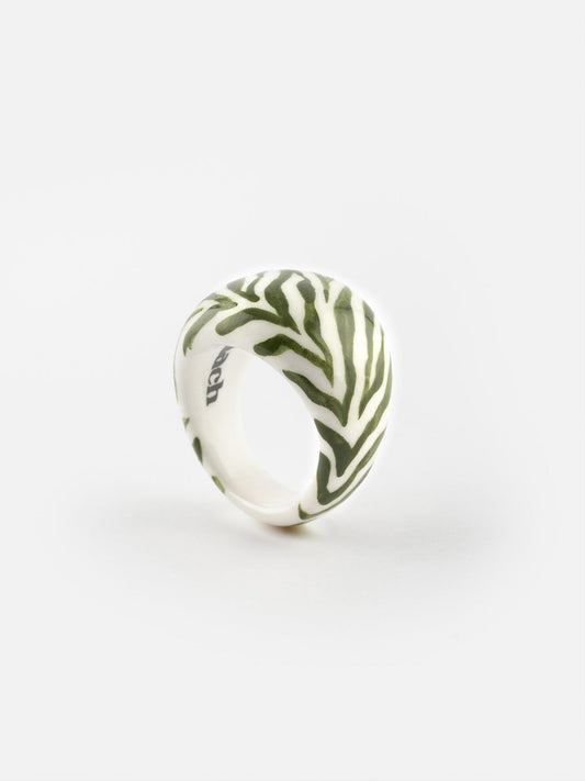 Anello zebra verde