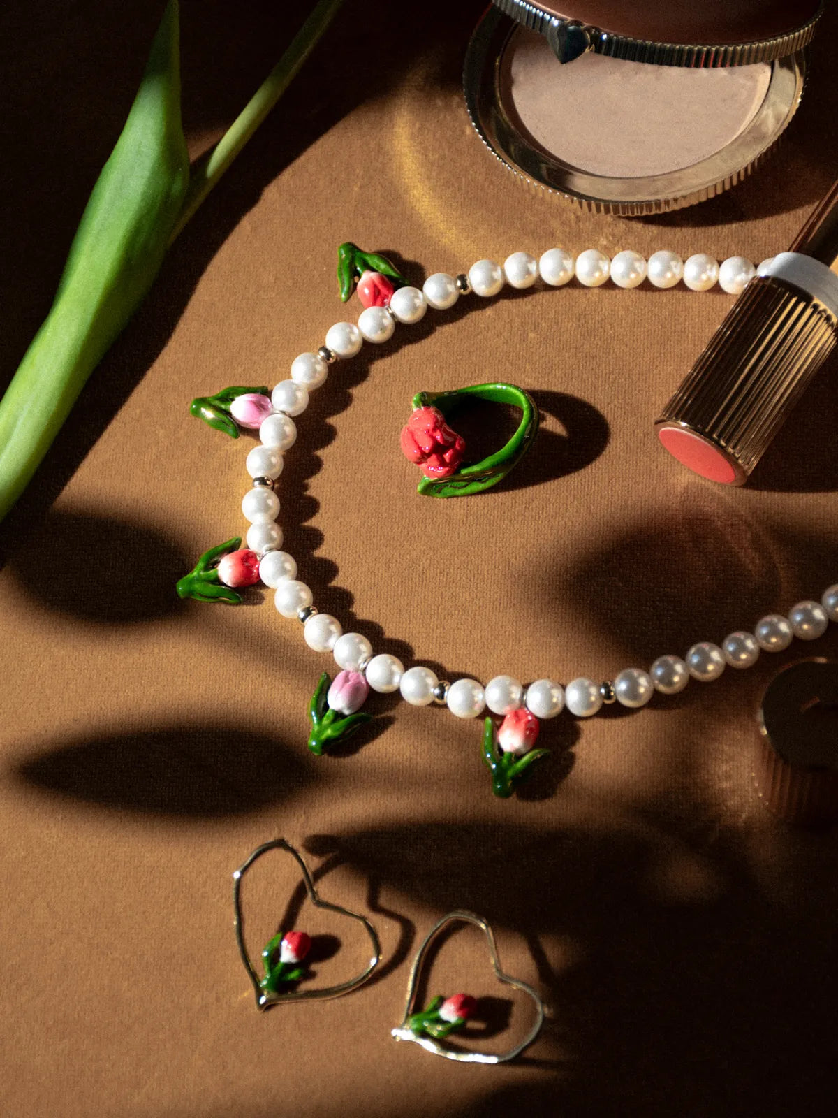 Boucles d’oreilles cœur Tulipe