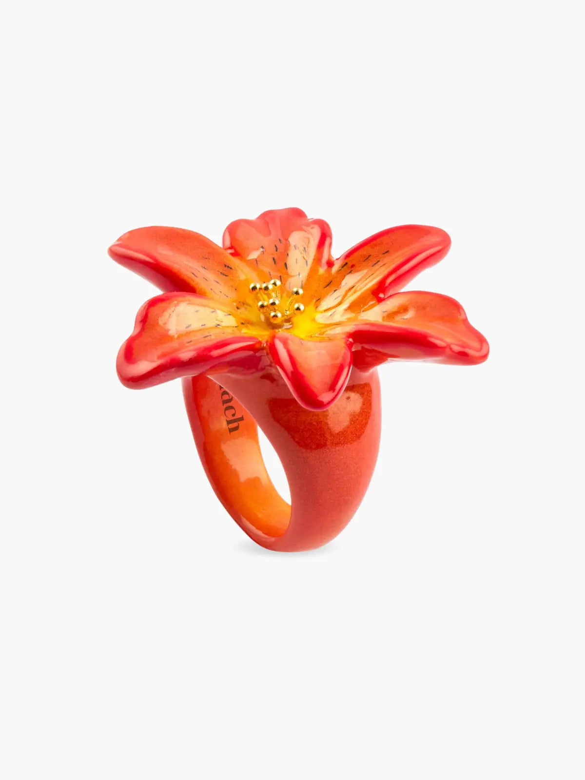 Bague fleur de lys tigrée