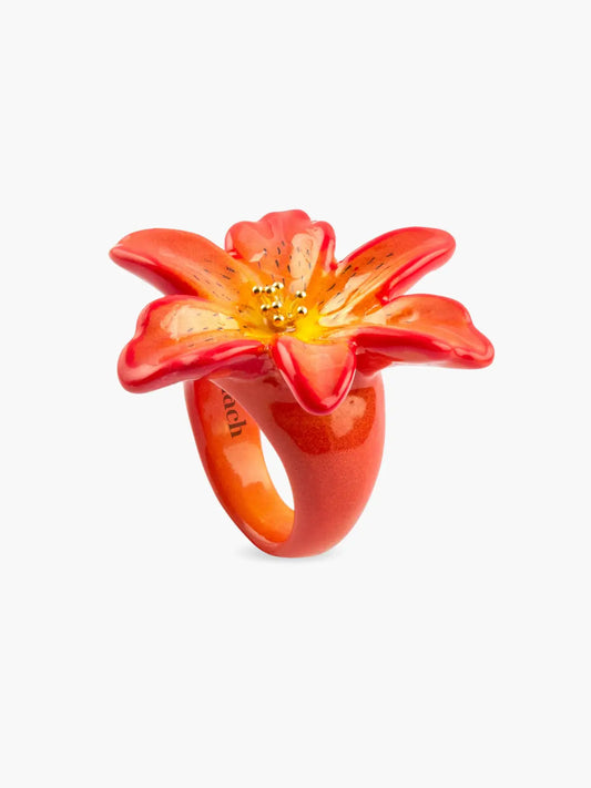 Bague fleur de lys tigrée