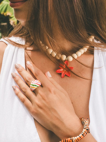 Anello in porcellana Crazy Tiger