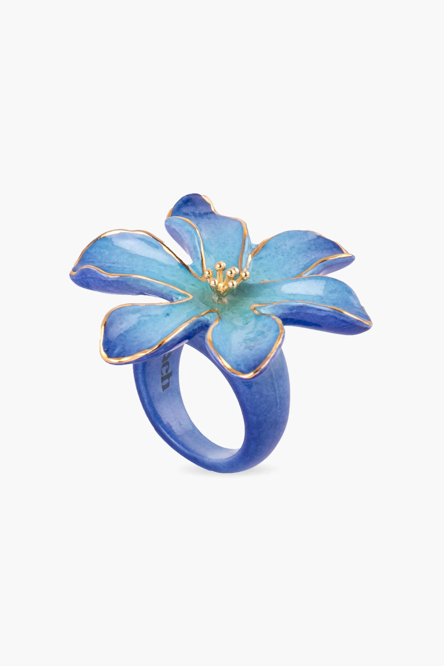 Jasmine blue porcelain ring