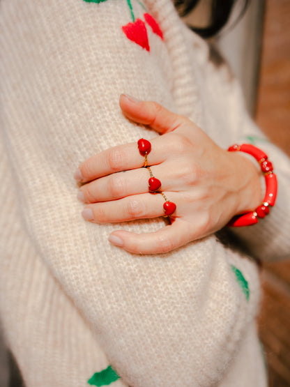 Bague cœur - Chérie Cherry