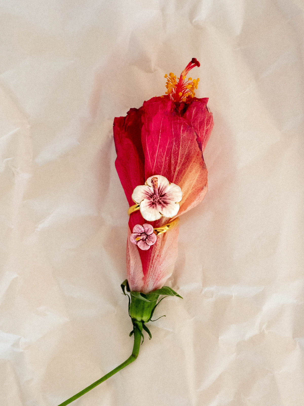 Bague FaceToFace hibiscus