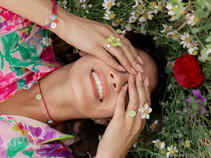 Bague spirale à fleurs