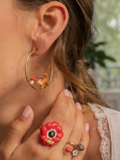 Créoles rondes renard et champignon