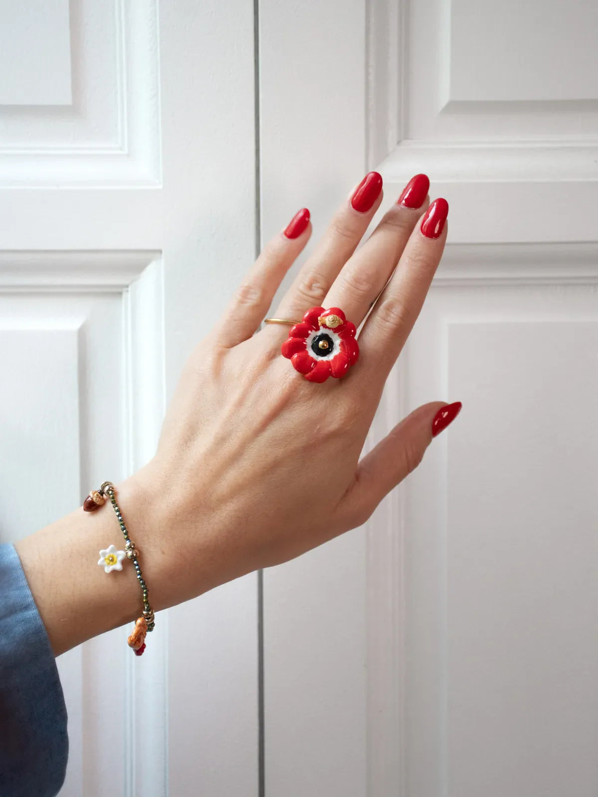 Bracelet forêt et perles d'hématite