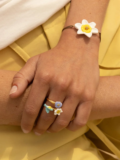 Anello per Parula azzurra e uccello dei fiori