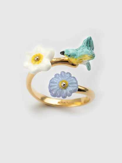 Anello per Parula azzurra e uccello dei fiori