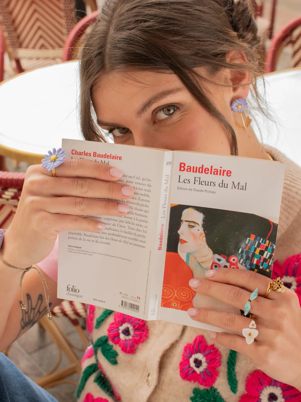 Orecchini pendenti con anemone blu