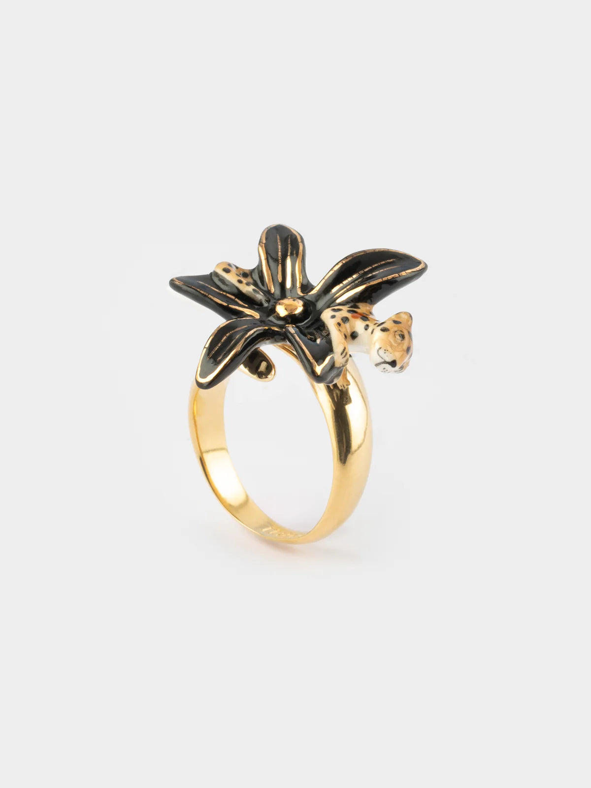 Bague fleur d'Erine et léopard