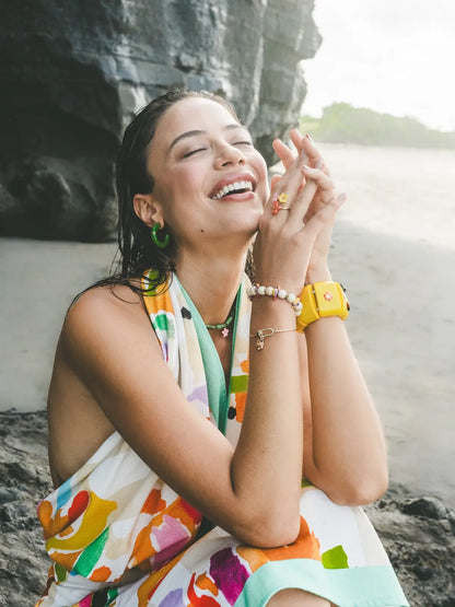 Bracelet oiseau diamant de Gould et perles
