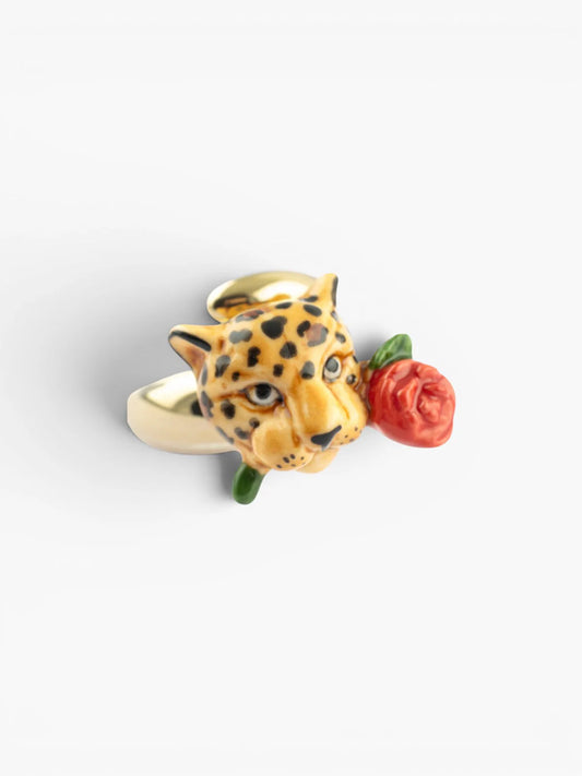 Bague léopard et rose - 15 ans