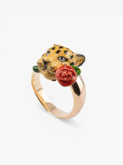 Bague léopard et rose - 15 ans