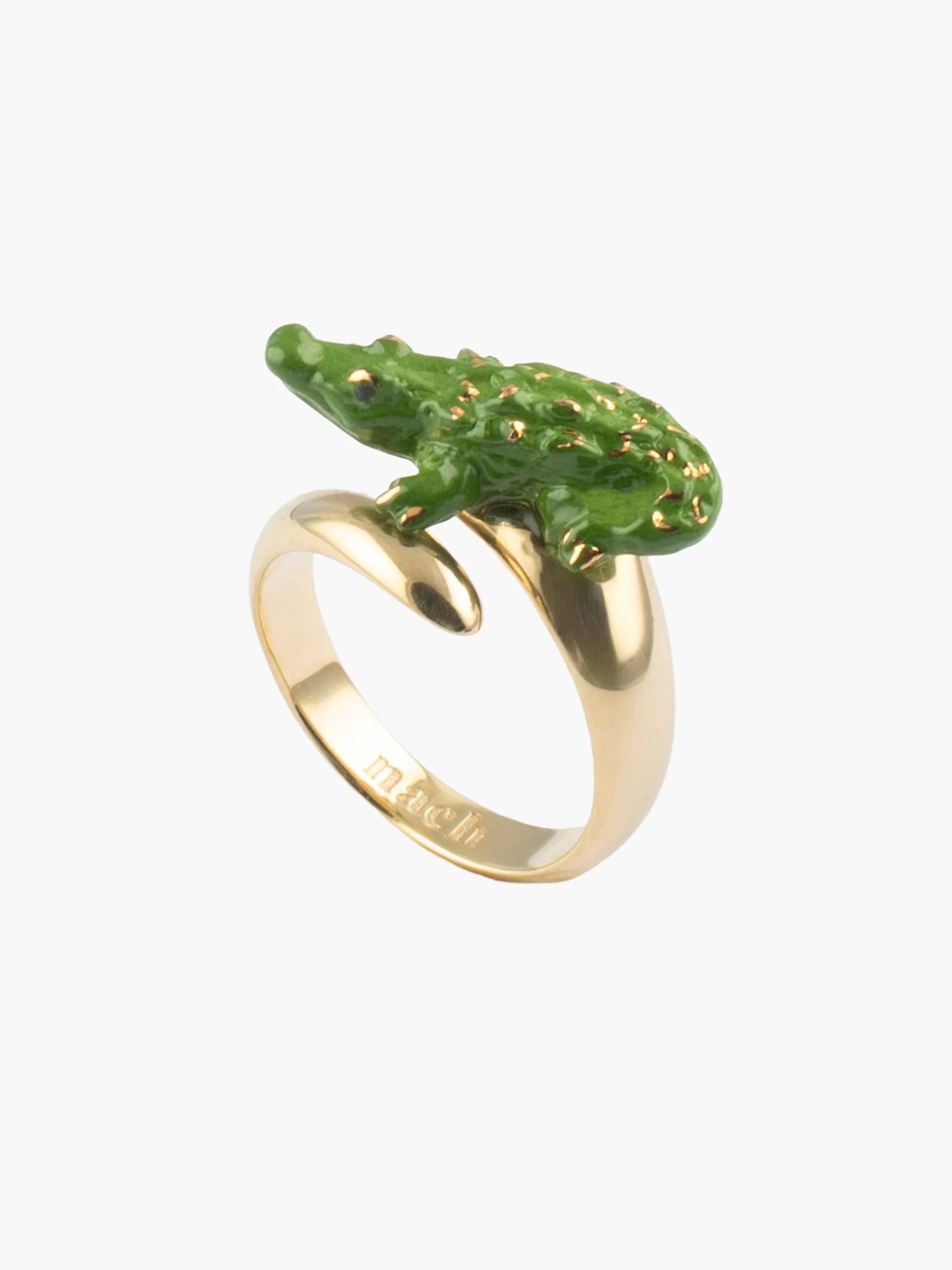 Bague ajustable crocodile