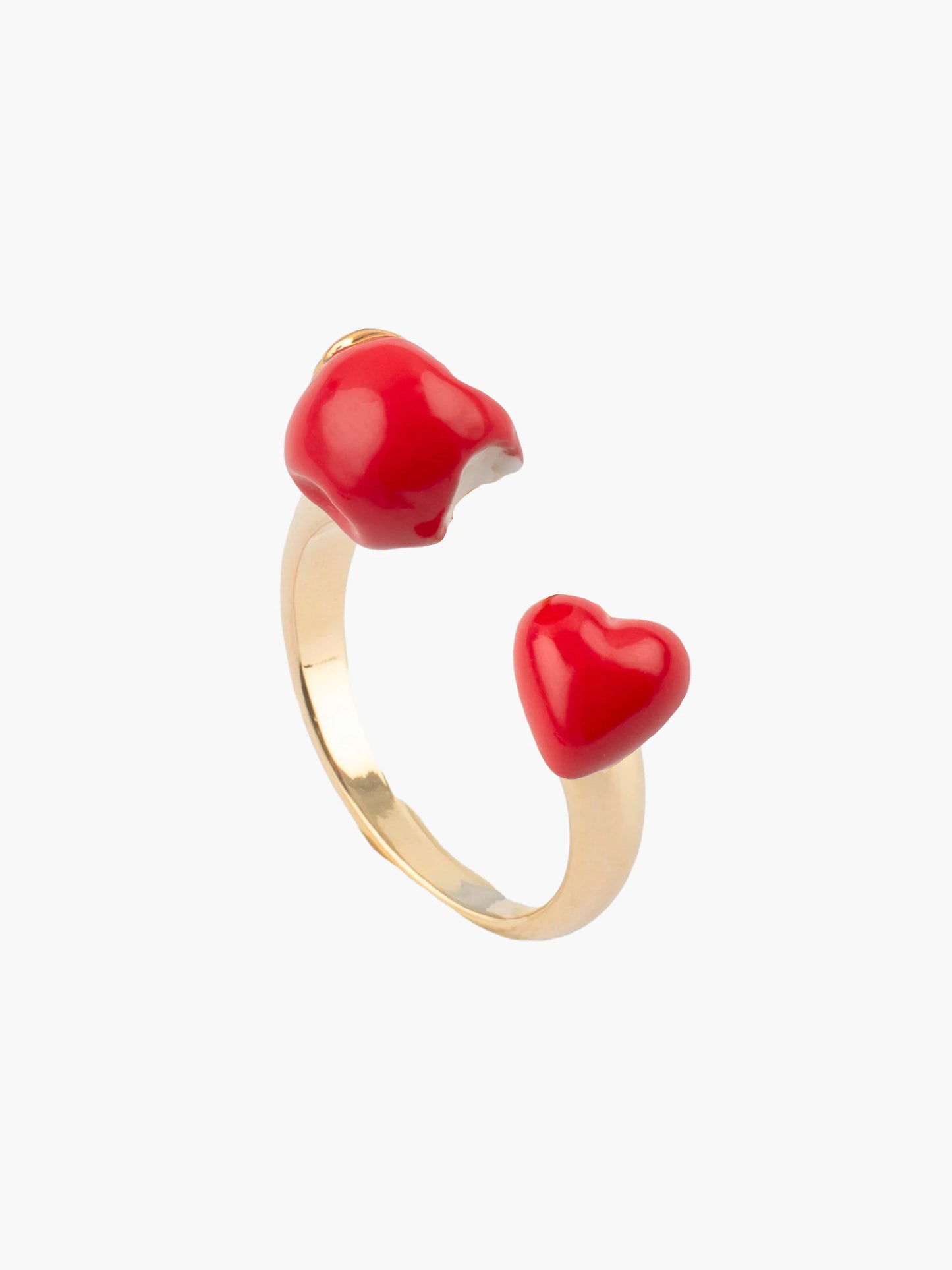 Bague FaceToFace cœur et pomme d'amour