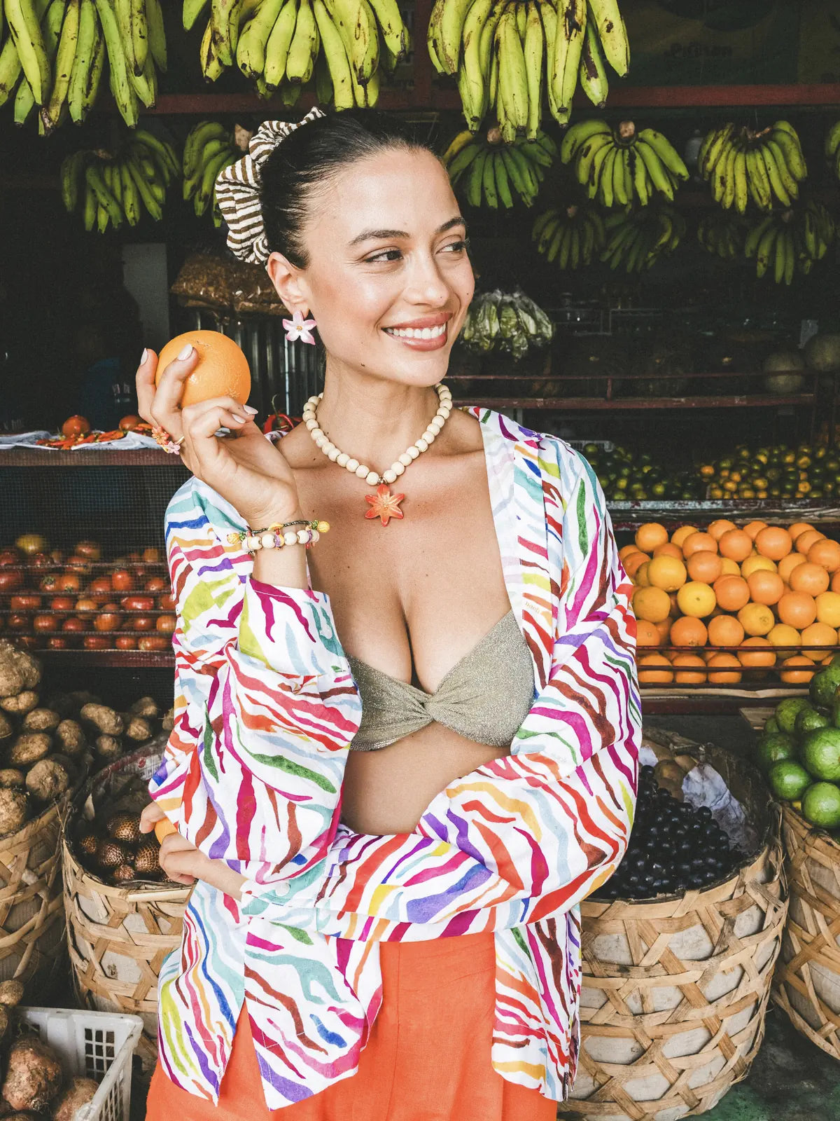 Bracelet oiseau diamant de Gould et perles
