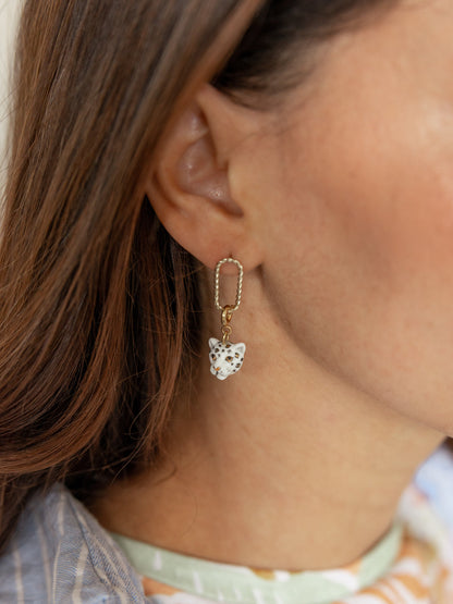 Charm's léopard blanc et doré