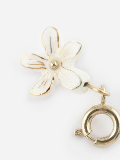 White Erine Flower Charms